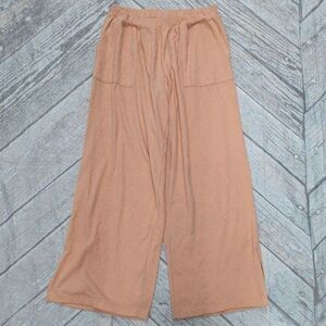 Coastal Boho Gap body Coral Gauze Wide Leg Lounge‎ Pants Cropped Medium